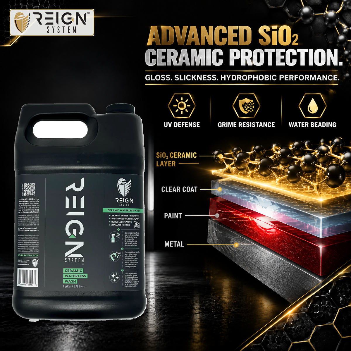 Ceramic Waterless Wash, 1 Gallon • The Ultimate Care Solution - Reign System