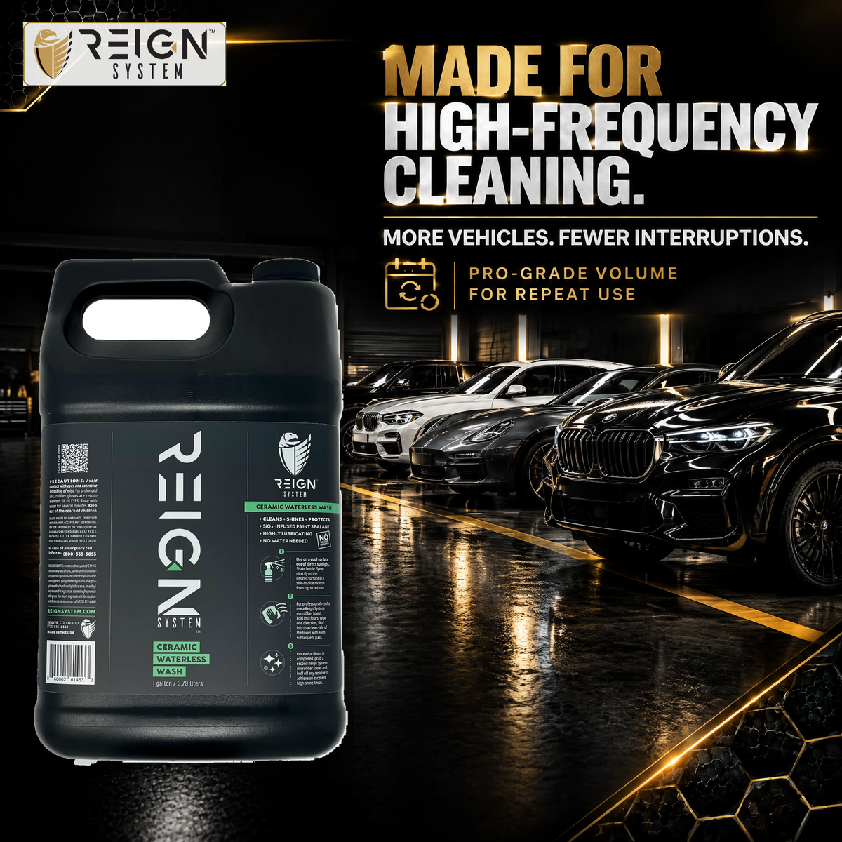 Ceramic Waterless Wash, 1 Gallon • The Ultimate Care Solution - Reign System