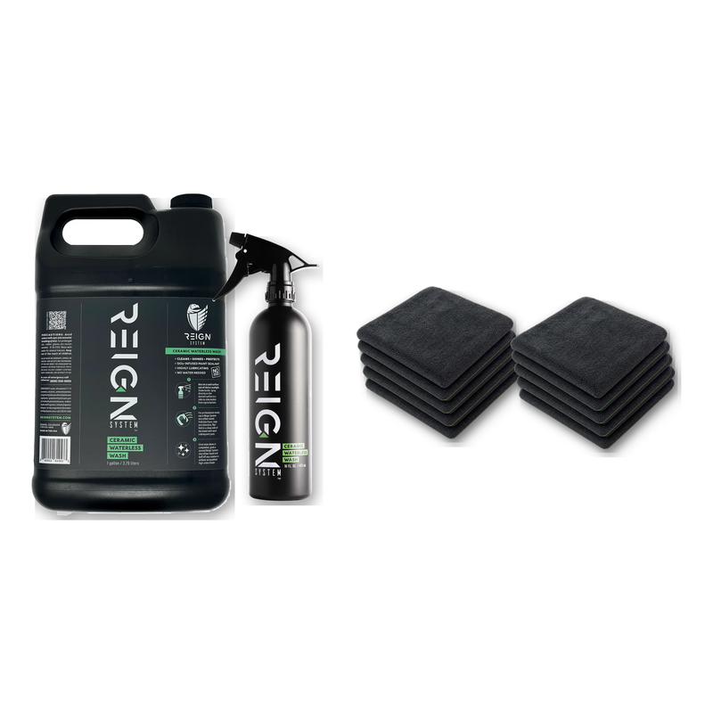 Ceramic Waterless Car Wash Pro Kit Bundle | 1 Gallon + 16 oz Bottle + 8 Towels