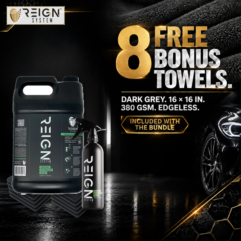 Ceramic Waterless Car Wash Pro Kit Bundle | 1 Gallon + 16 oz Bottle + 8 Towels