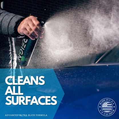 Reign System Ceramic Waterless Car Wash – 3-in-1 Wash, Shine & Ceramic Protection – No Hose Needed – Eco-Friendly Detailing Spray for Paint, Glass, Chrome & Wheels – Hydrophobic, Streak-Free Finish - Reign System