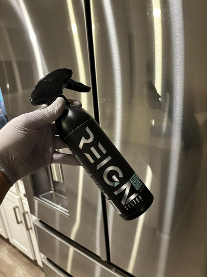 Reign System Ceramic Waterless Car Wash – 3-in-1 Wash, Shine & Ceramic Protection – No Hose Needed – Eco-Friendly Detailing Spray for Paint, Glass, Chrome & Wheels – Hydrophobic, Streak-Free Finish - Reign System